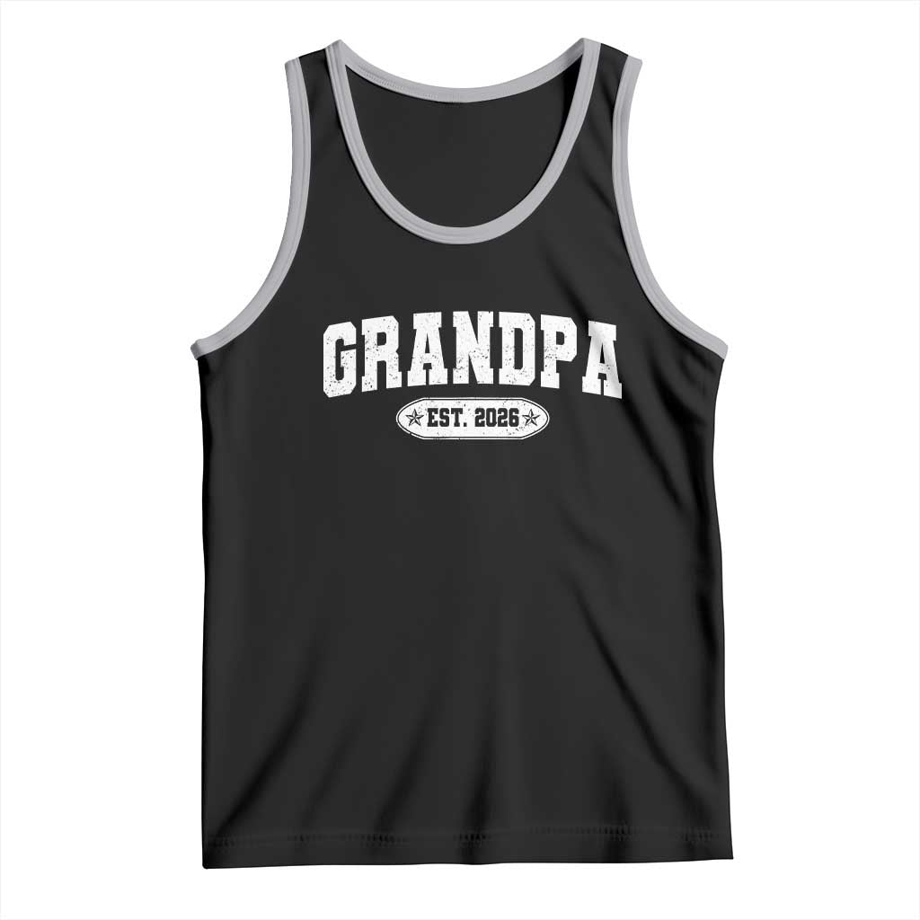 Grandpa Est 2026 Tank Top Promoted To Grandpa Paternity Fathers Day - Wonder Print Shop