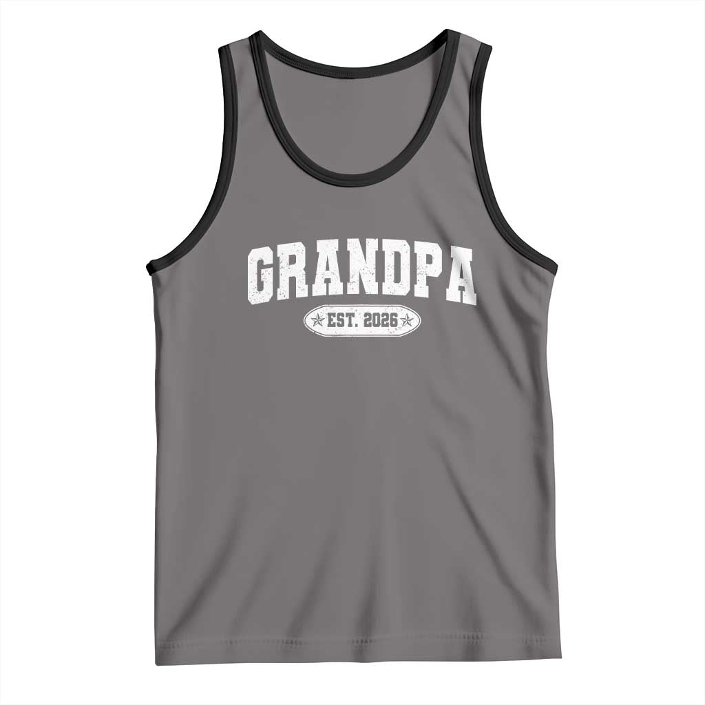 Grandpa Est 2026 Tank Top Promoted To Grandpa Paternity Fathers Day - Wonder Print Shop