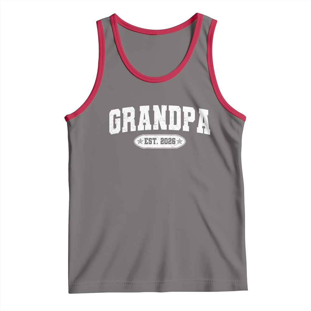 Grandpa Est 2026 Tank Top Promoted To Grandpa Paternity Fathers Day - Wonder Print Shop