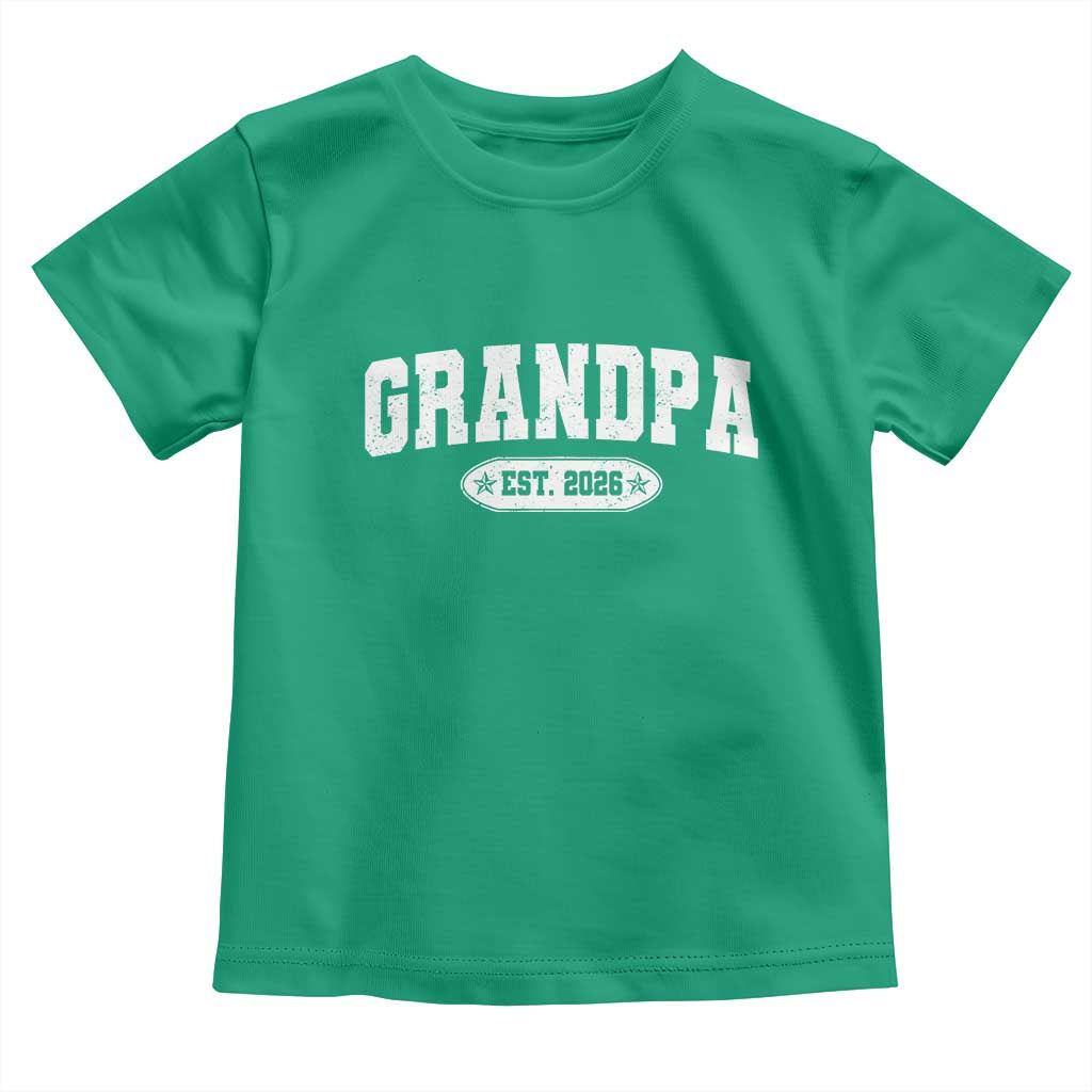 Grandpa Est 2026 Toddler T Shirt Promoted To Grandpa Paternity Fathers Day - Wonder Print Shop