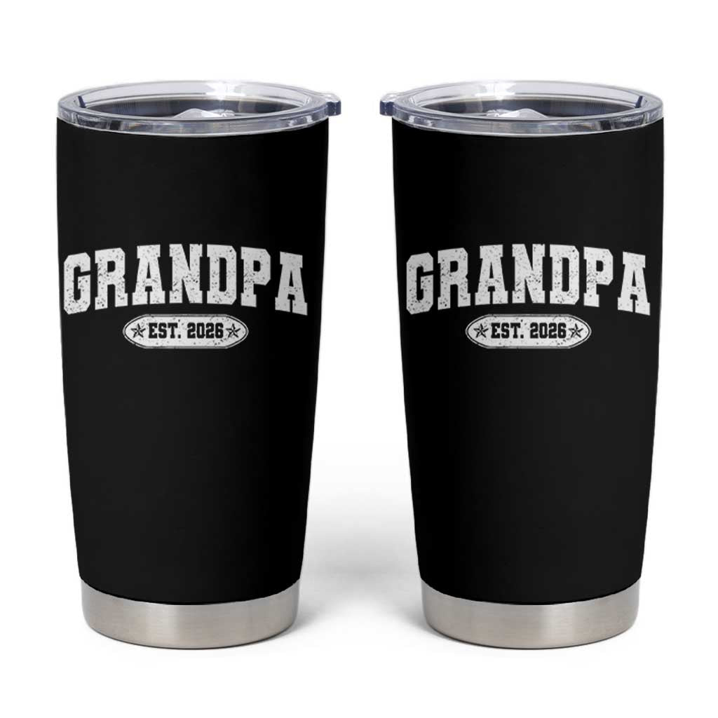 Grandpa Est 2026 Tumbler Cup Promoted To Grandpa Paternity Fathers Day - Wonder Print Shop