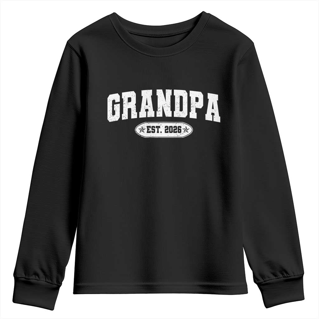 Grandpa Est 2026 Youth Sweatshirt Promoted To Grandpa Paternity Fathers Day - Wonder Print Shop