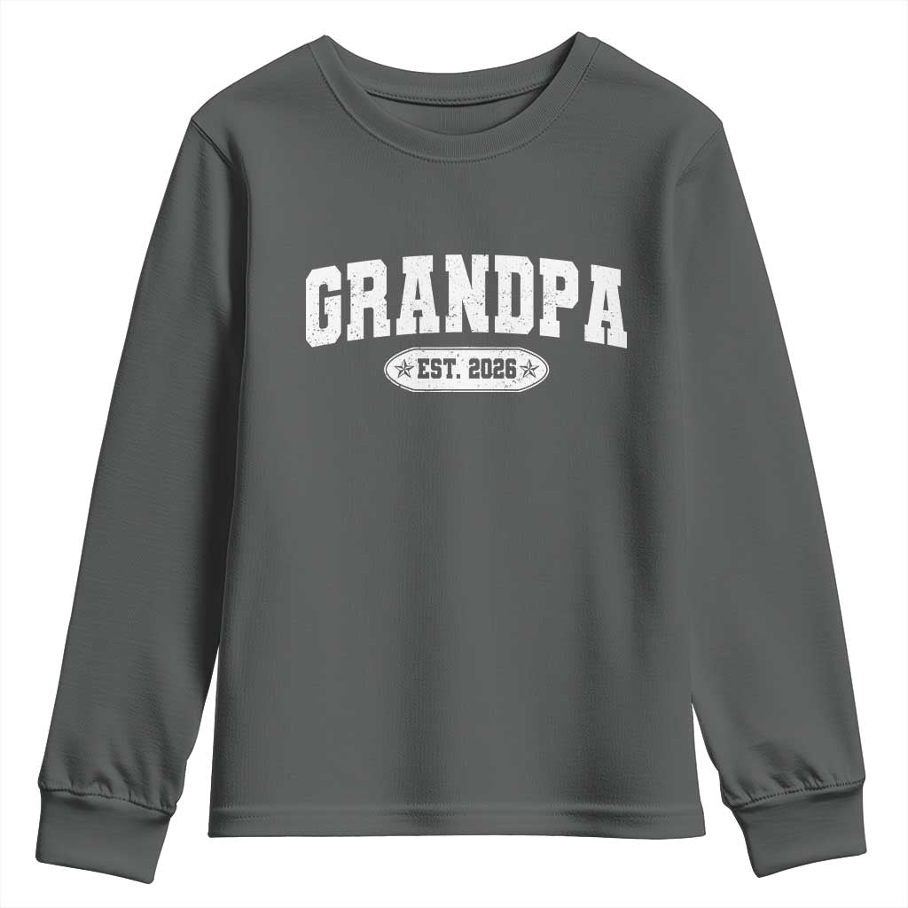 Grandpa Est 2026 Youth Sweatshirt Promoted To Grandpa Paternity Fathers Day - Wonder Print Shop