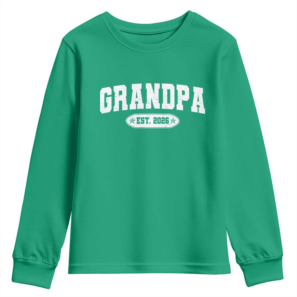 Grandpa Est 2026 Youth Sweatshirt Promoted To Grandpa Paternity Fathers Day - Wonder Print Shop
