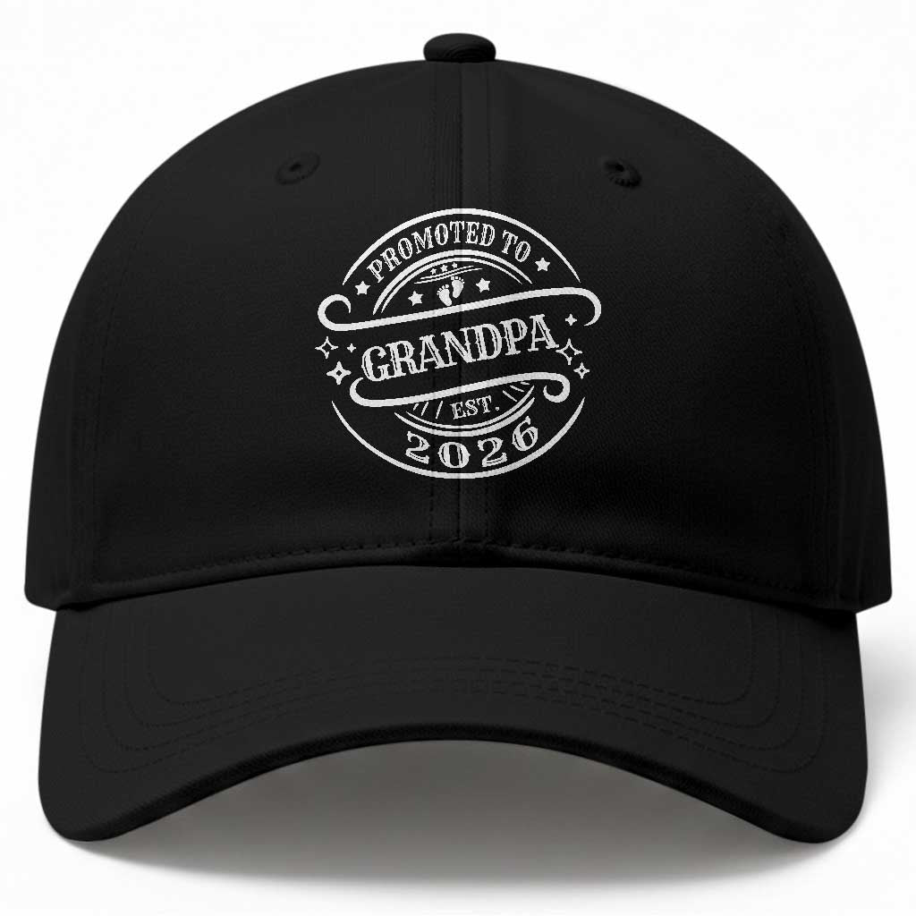 Promoted To Grandpa Est. 2026 Baseball Cap Grandparents Baby Announcement Fathers Day