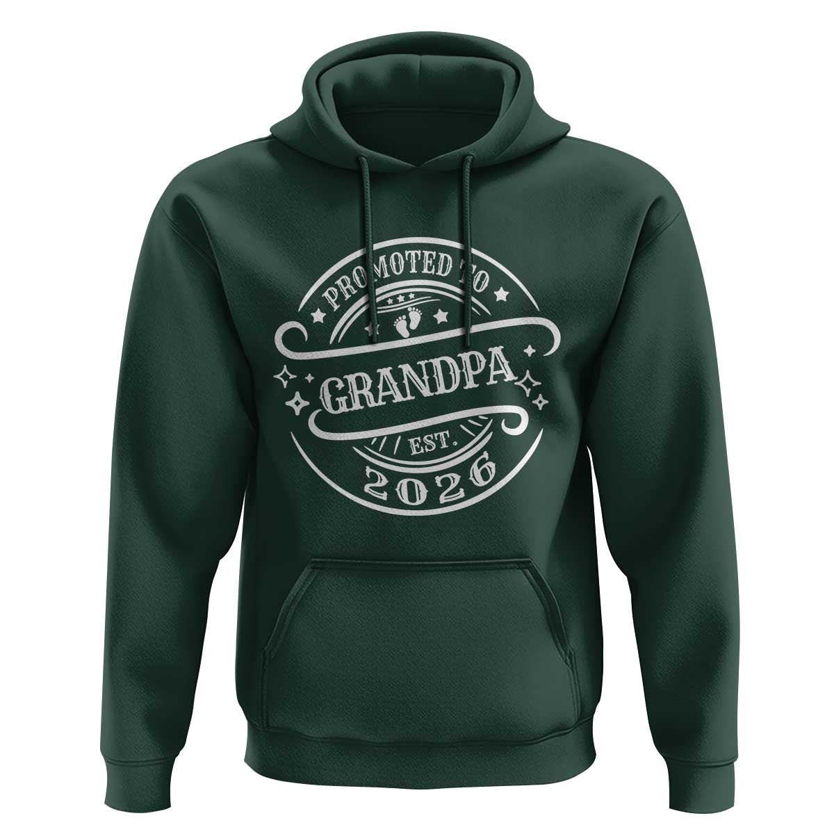 Promoted To Grandpa Est. 2026 Hoodie Grandparents Baby Announcement Fathers Day - Wonder Print Shop