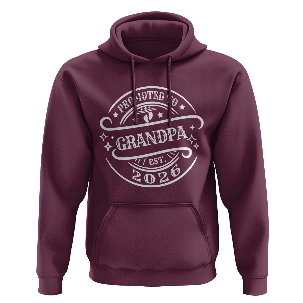 Promoted To Grandpa Est. 2026 Hoodie Grandparents Baby Announcement Fathers Day - Wonder Print Shop