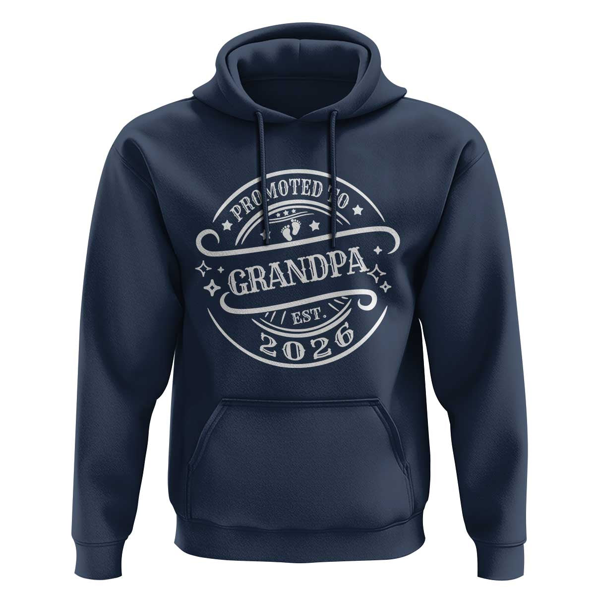 Promoted To Grandpa Est. 2026 Hoodie Grandparents Baby Announcement Fathers Day - Wonder Print Shop