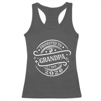 Promoted To Grandpa Est. 2026 Racerback Tank Top Grandparents Baby Announcement Fathers Day - Wonder Print Shop