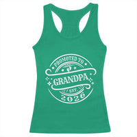 Promoted To Grandpa Est. 2026 Racerback Tank Top Grandparents Baby Announcement Fathers Day - Wonder Print Shop