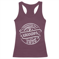 Promoted To Grandpa Est. 2026 Racerback Tank Top Grandparents Baby Announcement Fathers Day - Wonder Print Shop