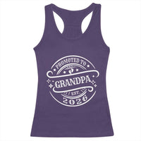 Promoted To Grandpa Est. 2026 Racerback Tank Top Grandparents Baby Announcement Fathers Day - Wonder Print Shop