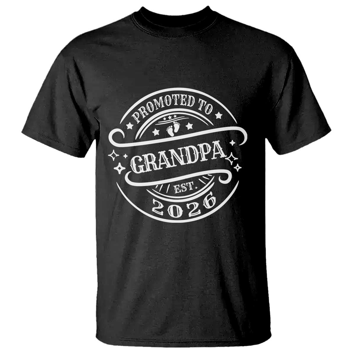 Promoted To Grandpa Est. 2026 T Shirt Grandparents Baby Announcement Fathers Day - Wonder Print Shop