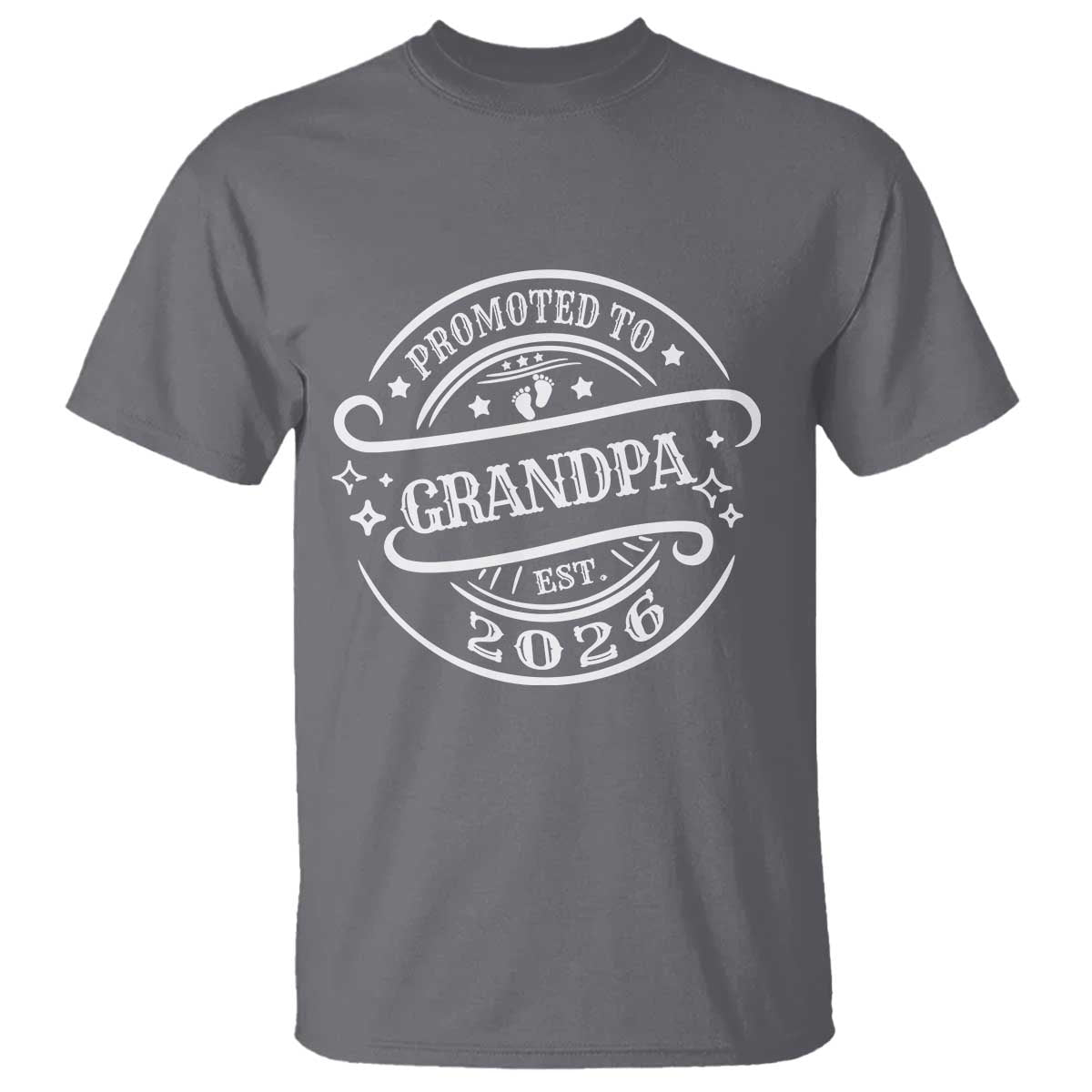 Promoted To Grandpa Est. 2026 T Shirt Grandparents Baby Announcement Fathers Day - Wonder Print Shop