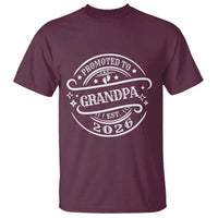 Promoted To Grandpa Est. 2026 T Shirt Grandparents Baby Announcement Fathers Day - Wonder Print Shop
