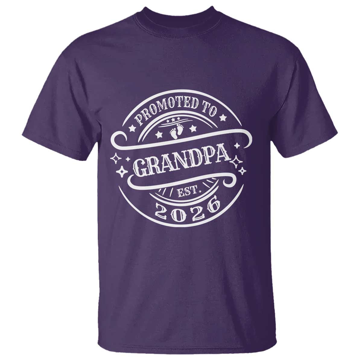 Promoted To Grandpa Est. 2026 T Shirt Grandparents Baby Announcement Fathers Day - Wonder Print Shop