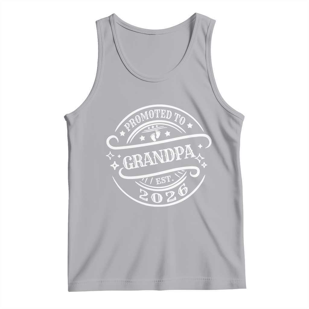 Promoted To Grandpa Est. 2026 Tank Top Grandparents Baby Announcement Fathers Day - Wonder Print Shop