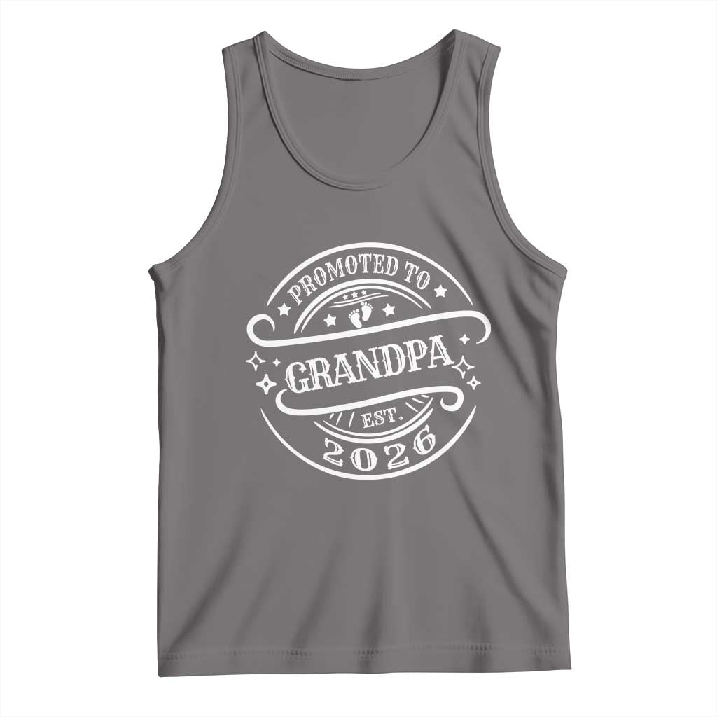 Promoted To Grandpa Est. 2026 Tank Top Grandparents Baby Announcement Fathers Day - Wonder Print Shop