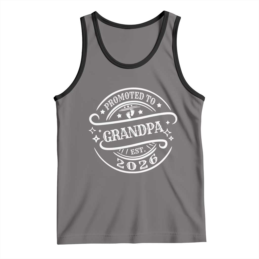 Promoted To Grandpa Est. 2026 Tank Top Grandparents Baby Announcement Fathers Day - Wonder Print Shop