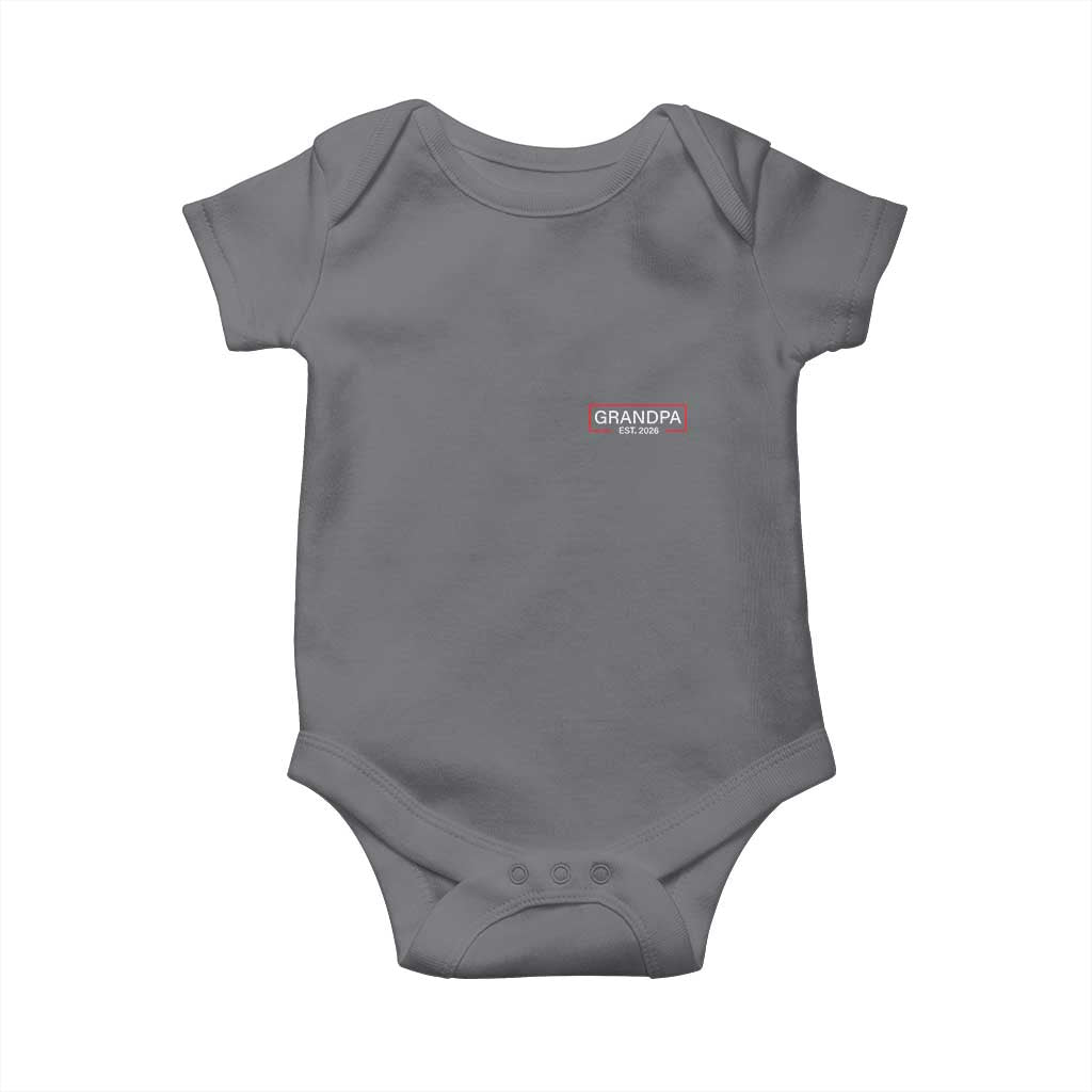 Grandpa Est 2026 Baby Onesie Logo Promoted To Grandpa Paternity Fathers Day - Wonder Print Shop