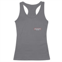 Grandpa Est 2026 Racerback Tank Top Logo Promoted To Grandpa Paternity Fathers Day - Wonder Print Shop