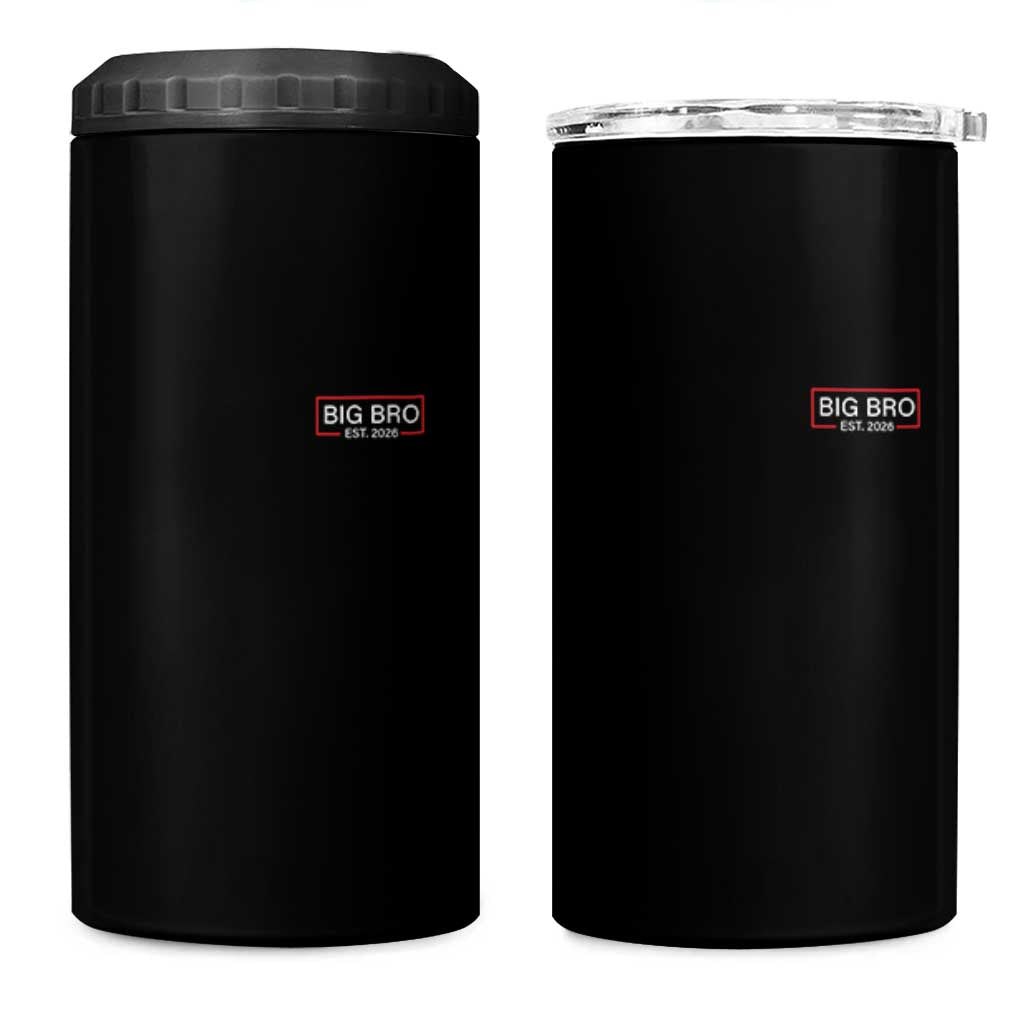 Big Bro Est 2026 4 in 1 Can Cooler Tumbler Brother Announcement