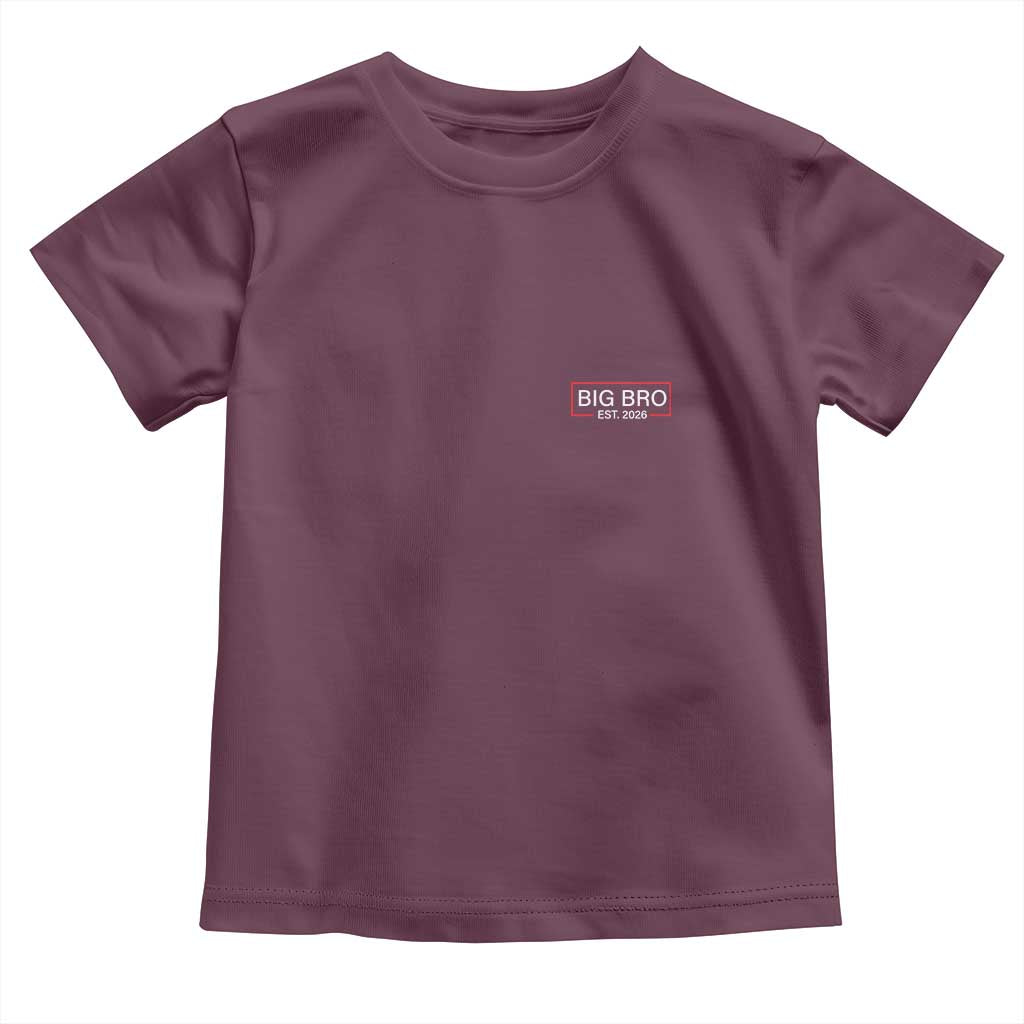 Big Bro Est 2026 Toddler T Shirt Brother Announcement