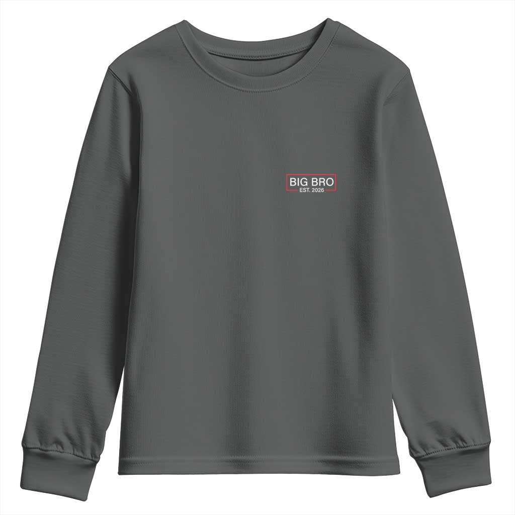 Big Bro Est 2026 Youth Sweatshirt Brother Announcement