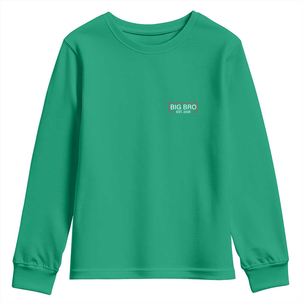 Big Bro Est 2026 Youth Sweatshirt Brother Announcement