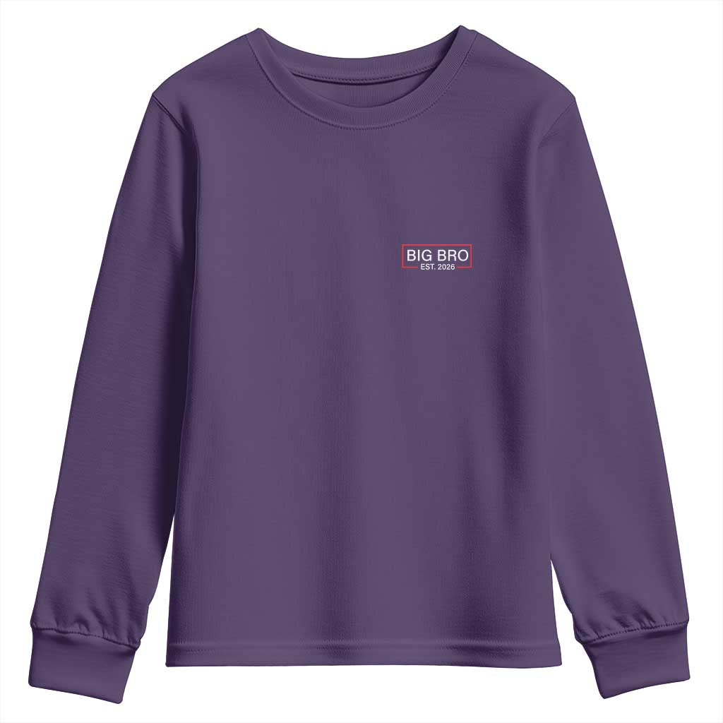 Big Bro Est 2026 Youth Sweatshirt Brother Announcement