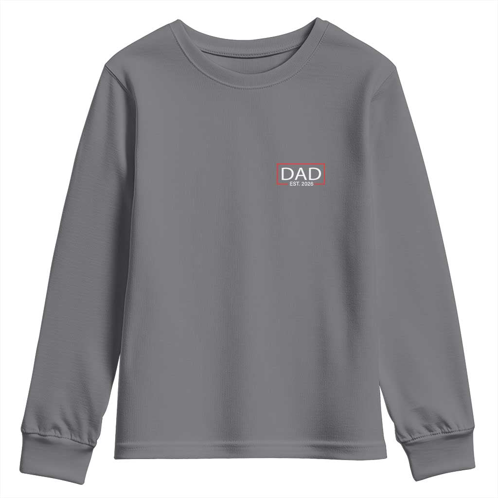 New Dad 2026 Youth Sweatshirt First Fathers Day Promoted To Daddy Est 2026 - Wonder Print Shop