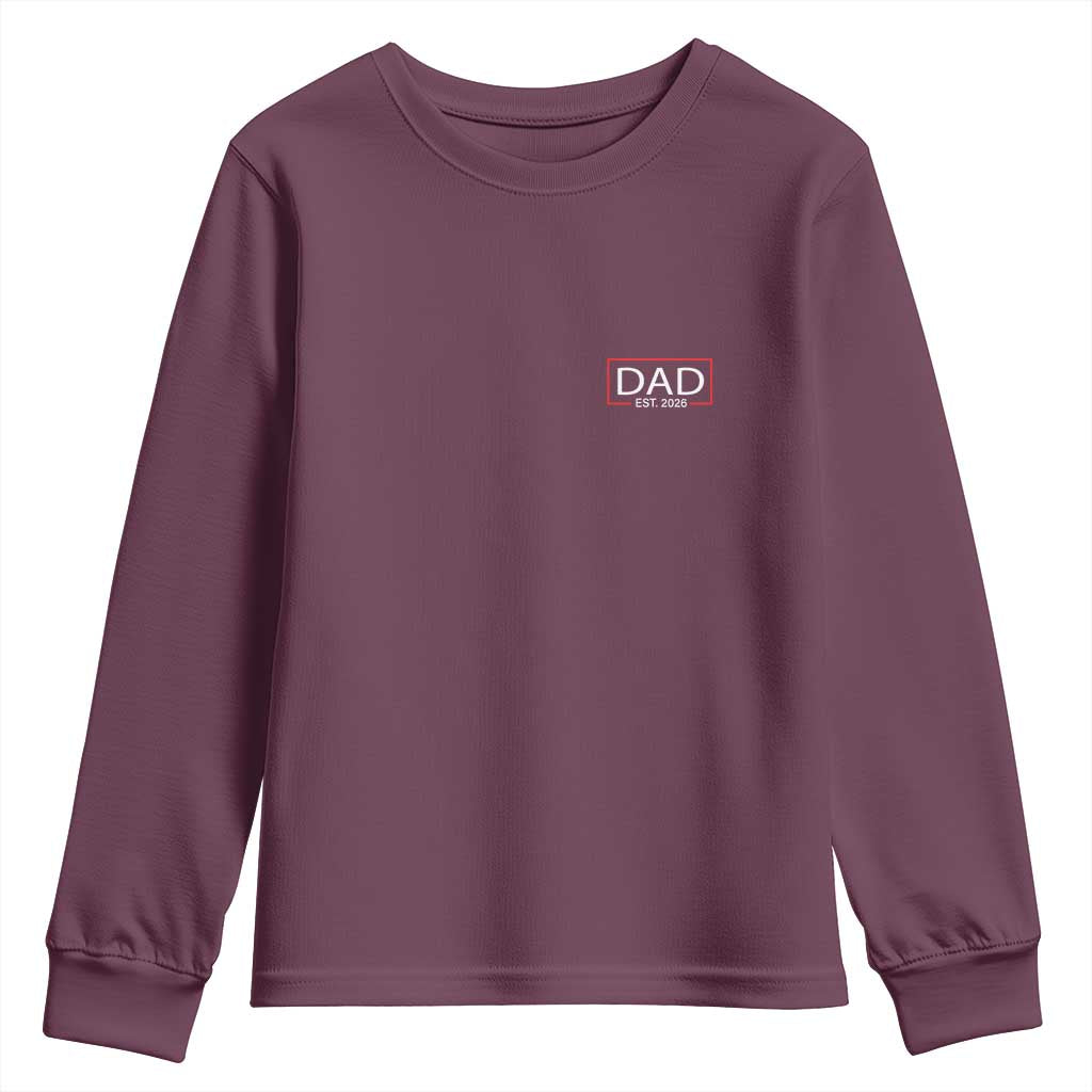 New Dad 2026 Youth Sweatshirt First Fathers Day Promoted To Daddy Est 2026 - Wonder Print Shop