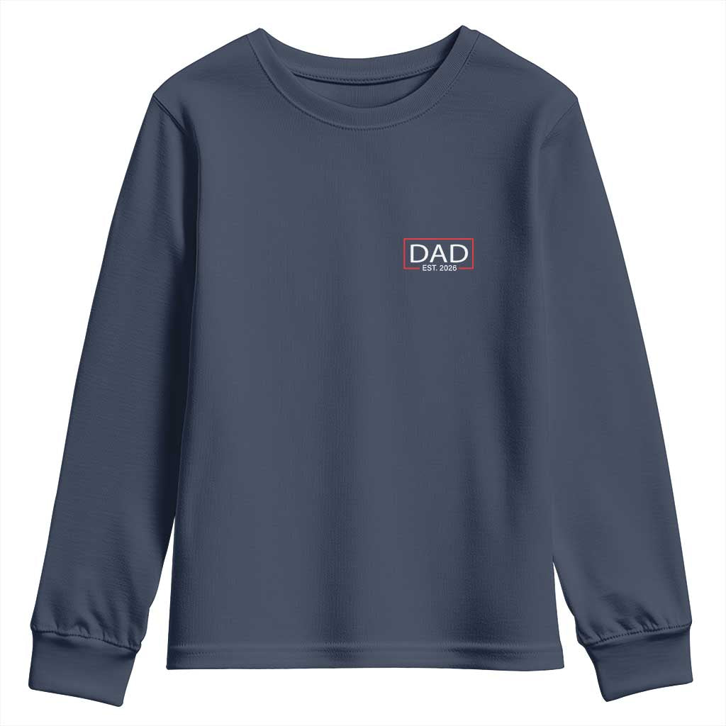 New Dad 2026 Youth Sweatshirt First Fathers Day Promoted To Daddy Est 2026 - Wonder Print Shop