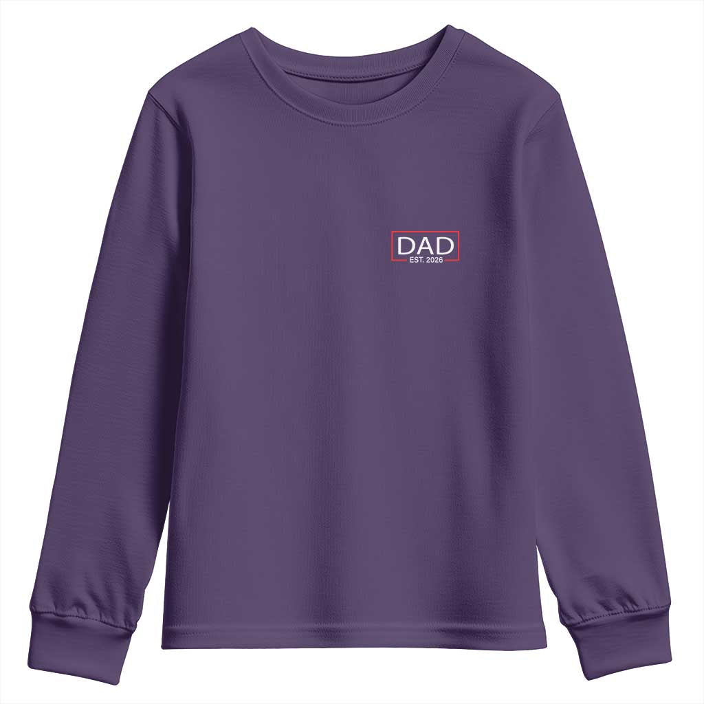 New Dad 2026 Youth Sweatshirt First Fathers Day Promoted To Daddy Est 2026 - Wonder Print Shop