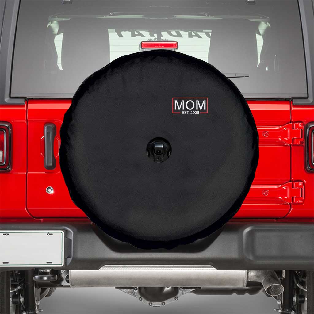 Mom Est 2026 Spare Tire Cover New Mama Pregnancy Reveal
