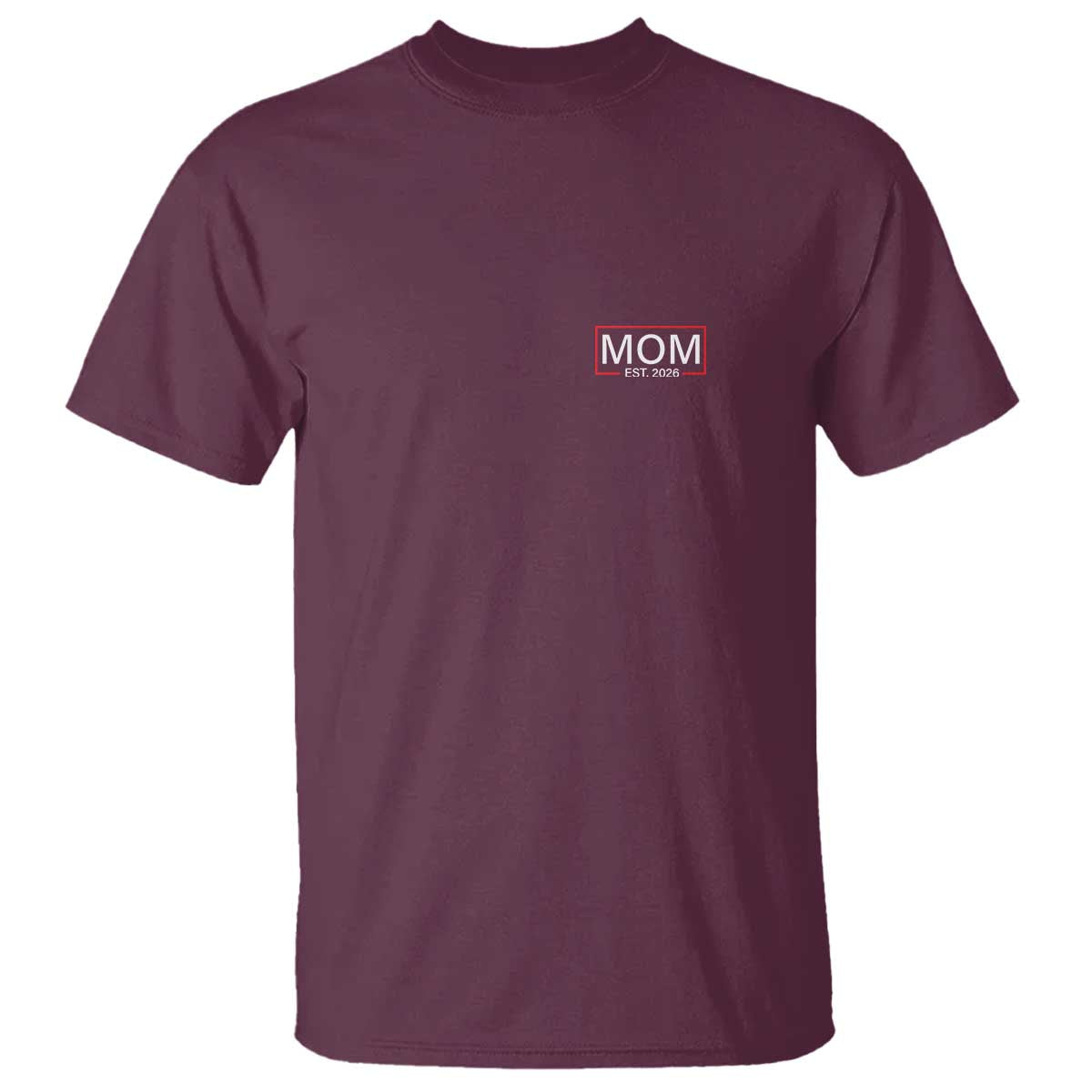 Mom Est 2026 T Shirt New Mama Pregnancy Reveal