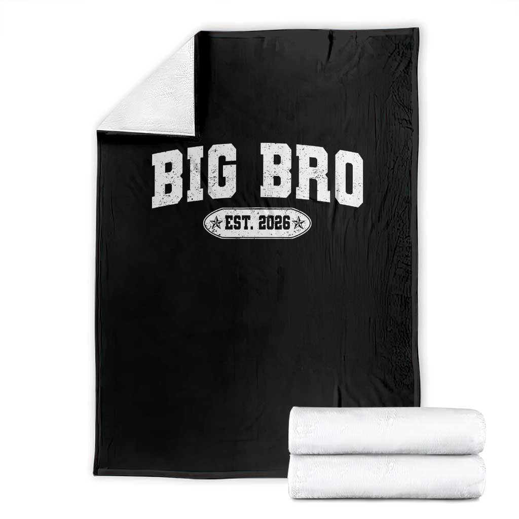 Big Bro Est 2026 Throw Blanket Promoted To Brother Sibling Reveal