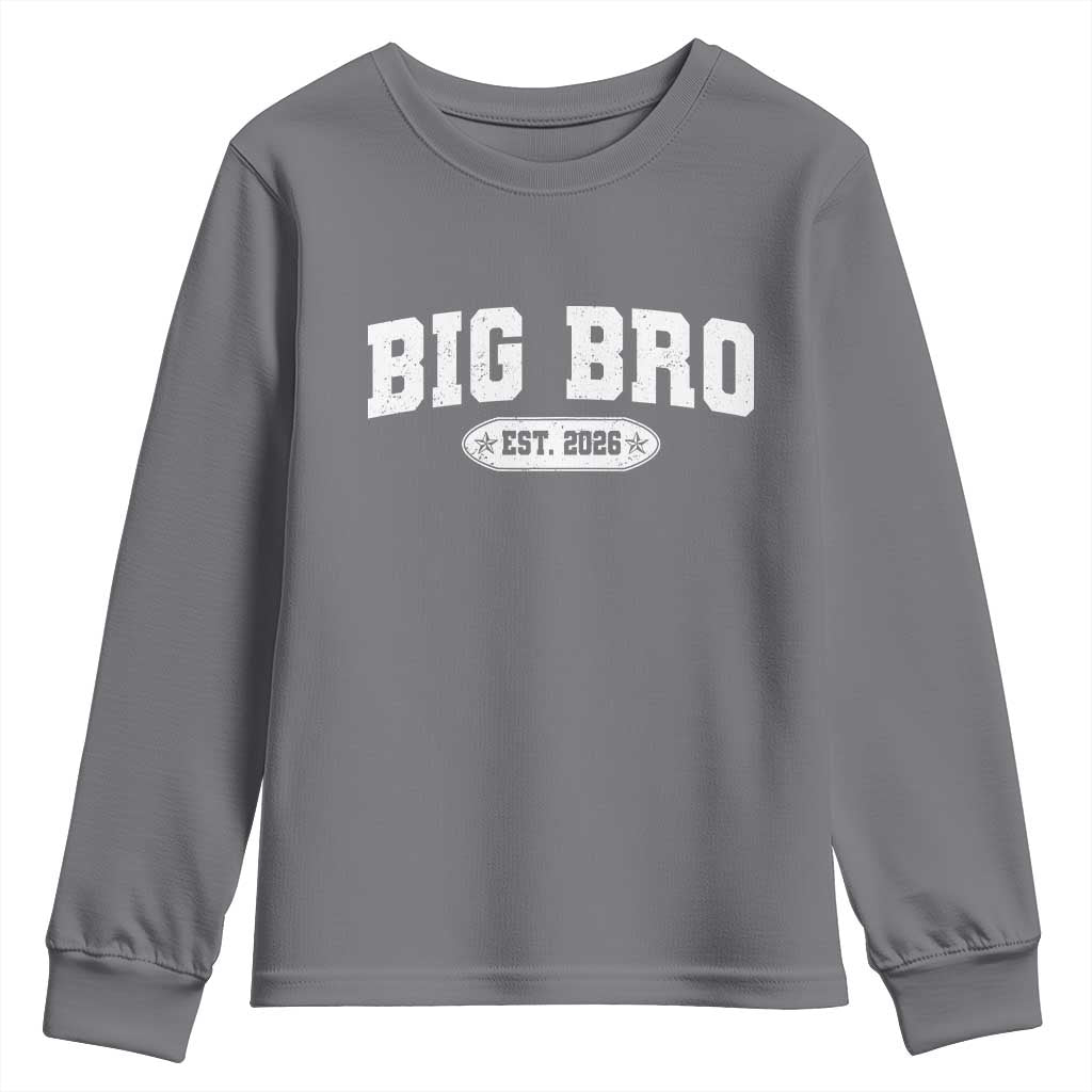 Big Bro Est 2026 Youth Sweatshirt Promoted To Brother Sibling Reveal