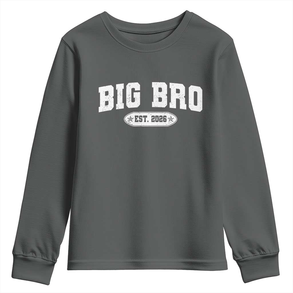 Big Bro Est 2026 Youth Sweatshirt Promoted To Brother Sibling Reveal