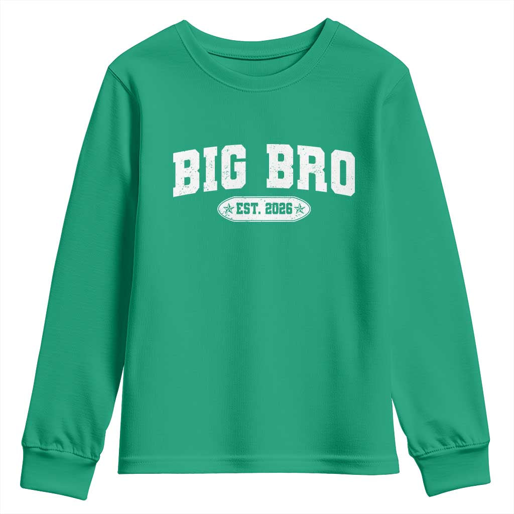 Big Bro Est 2026 Youth Sweatshirt Promoted To Brother Sibling Reveal