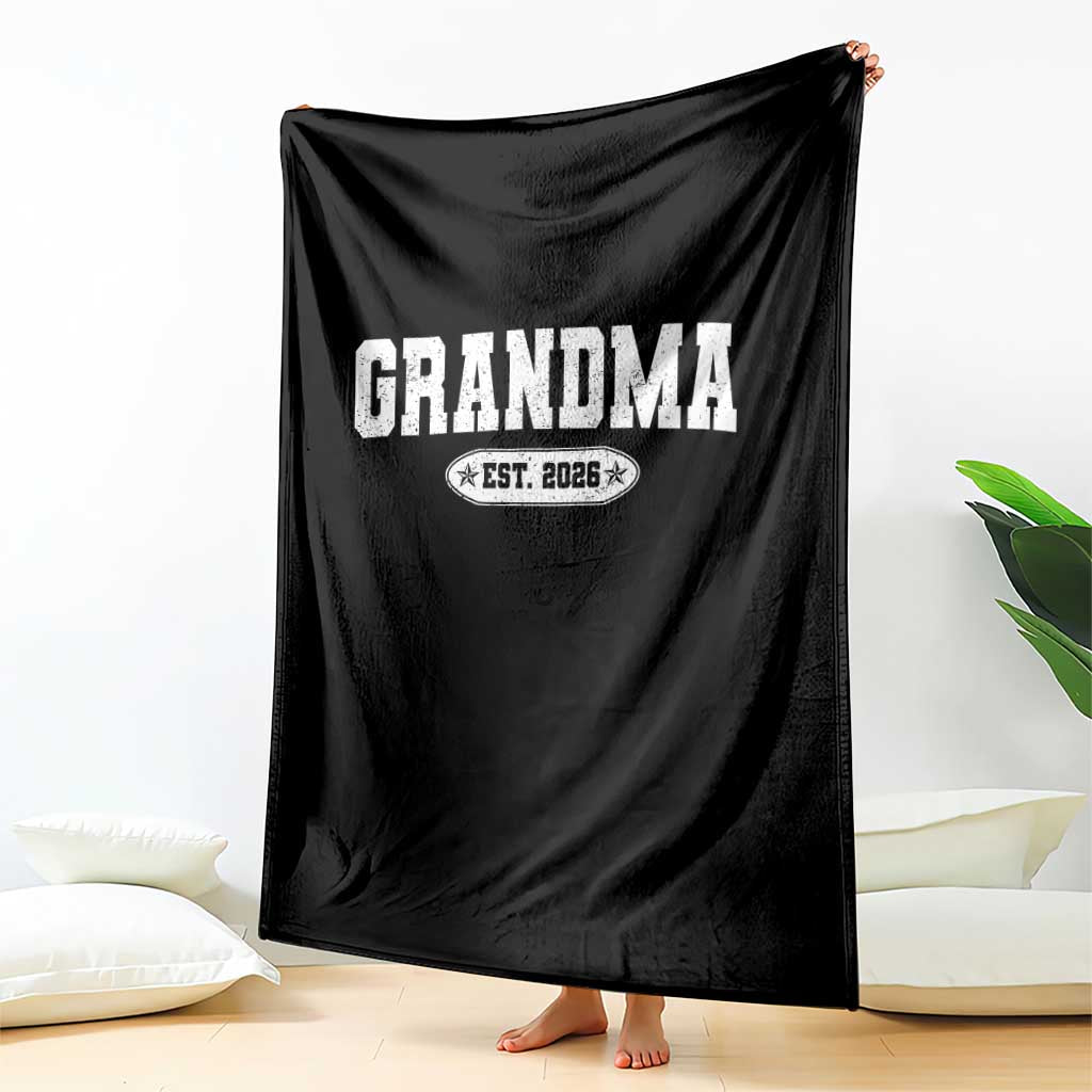 Grandma Est 2026 Throw Blanket Promoted To Grandparents Mothers Day