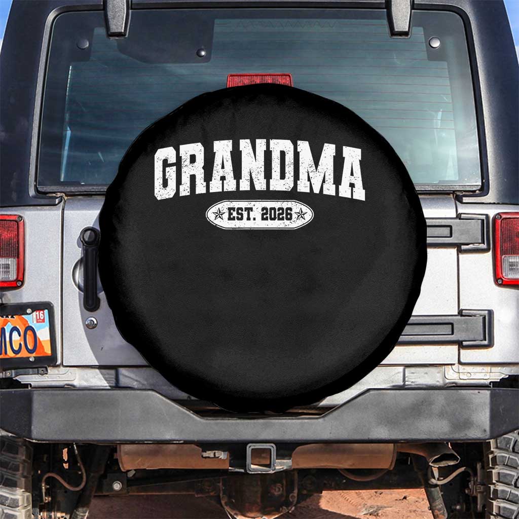Grandma Est 2026 Spare Tire Cover Promoted To Grandparents Mothers Day