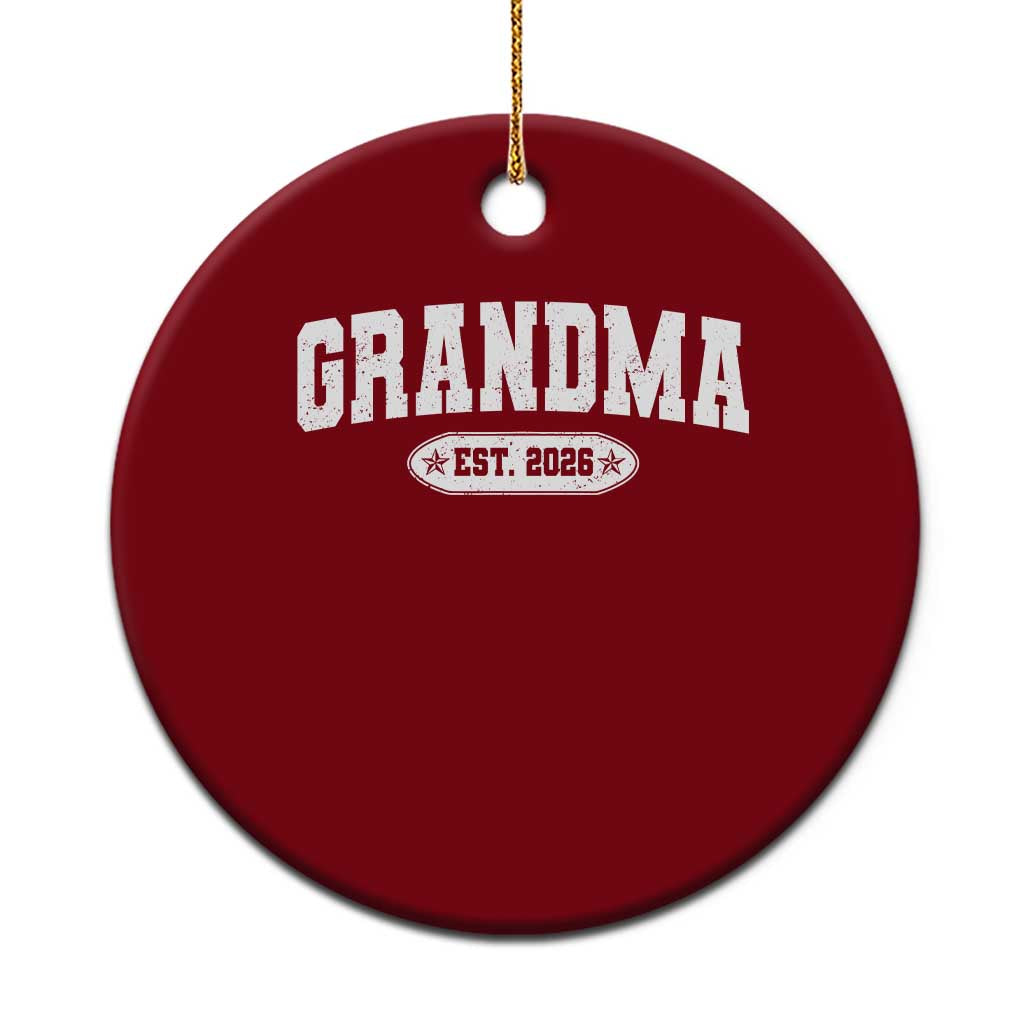 Grandma Est 2026 Ceramic Ornament Promoted To Grandparents Mothers Day