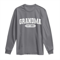 Grandma Est 2026 Long Sleeve Shirt Promoted To Grandparents Mothers Day