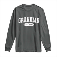 Grandma Est 2026 Long Sleeve Shirt Promoted To Grandparents Mothers Day