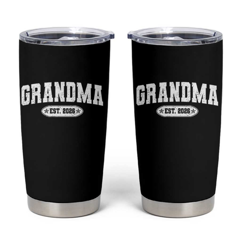 Grandma Est 2026 Tumbler Cup Promoted To Grandparents Mothers Day