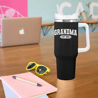 Grandma Est 2026 Tumbler With Handle Promoted To Grandparents Mothers Day