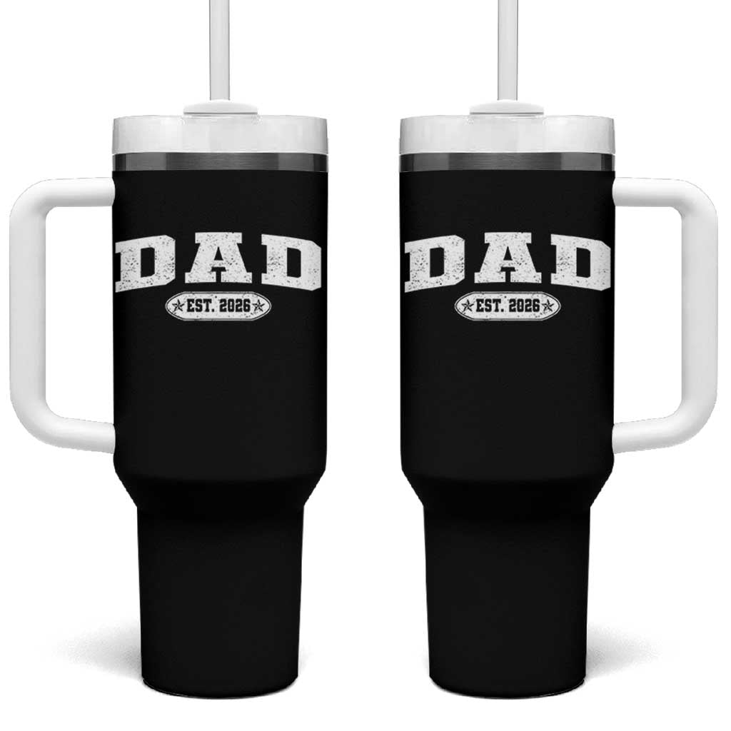 New Dad 2026 Tumbler With Handle Promoted To Daddy Est 2026 - Wonder Print Shop