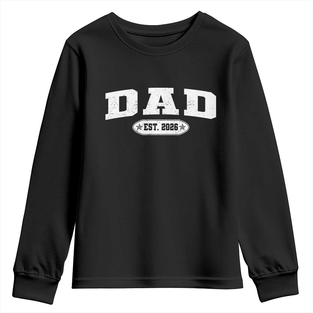 New Dad 2026 Youth Sweatshirt Promoted To Daddy Est 2026 - Wonder Print Shop