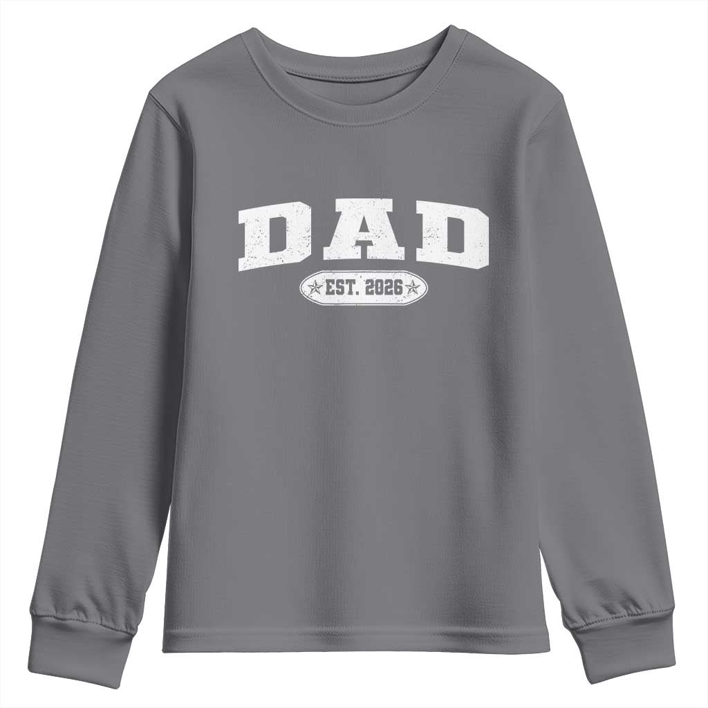New Dad 2026 Youth Sweatshirt Promoted To Daddy Est 2026 - Wonder Print Shop
